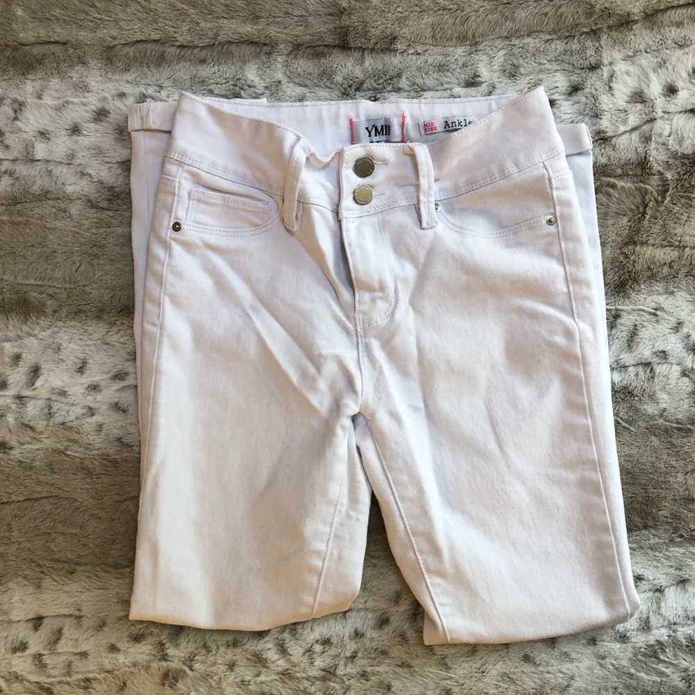 Women AGACI YMI jeans white stretchy skinny wannabettabutt mid rise ankle 5 27